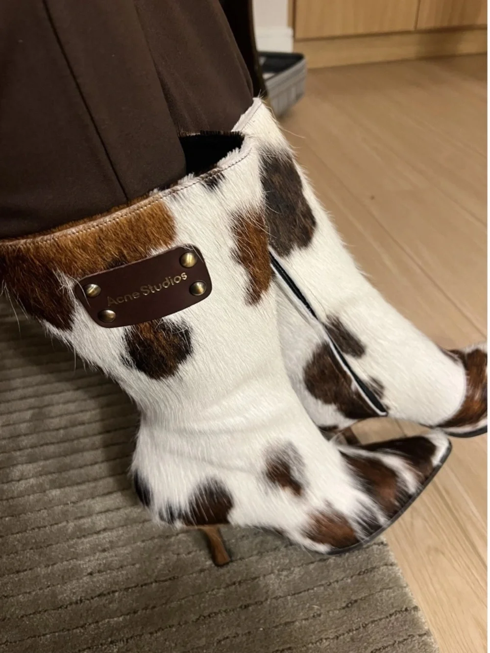 Acne studios Cowhide Ankle Boots - Picture 2 of 5